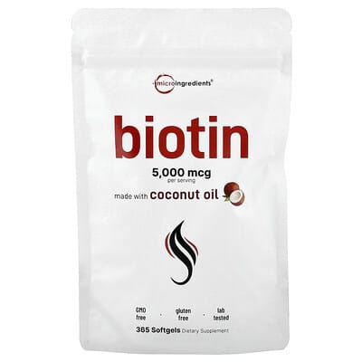 Micro Ingredients, Biovitamins, 5000 mcg, 365 Softgels