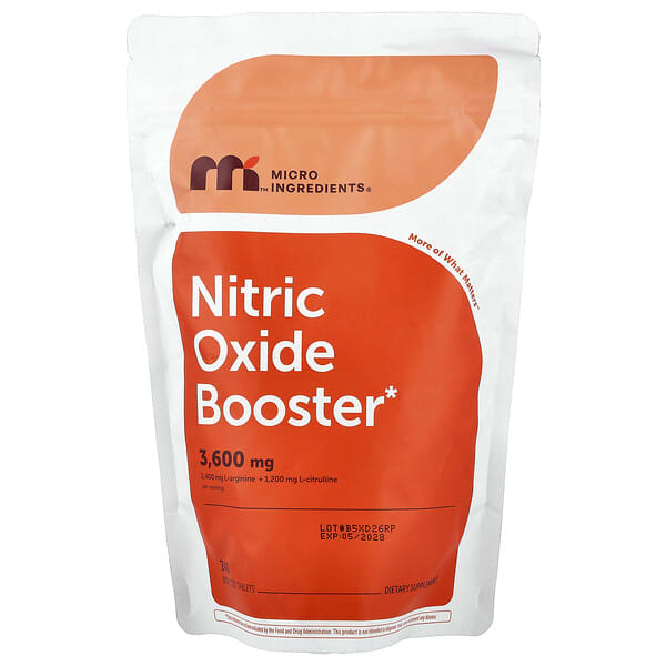 Micro Ingredients, Potenciador del óxido nítrico, Concentración máxima, 240 comprimidos bisectados