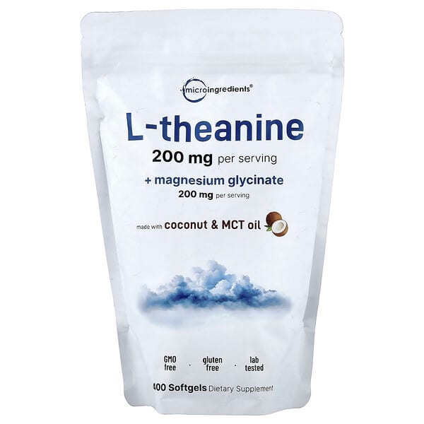 L-Theanine + Magnesium Glycinate, 400 Softgels