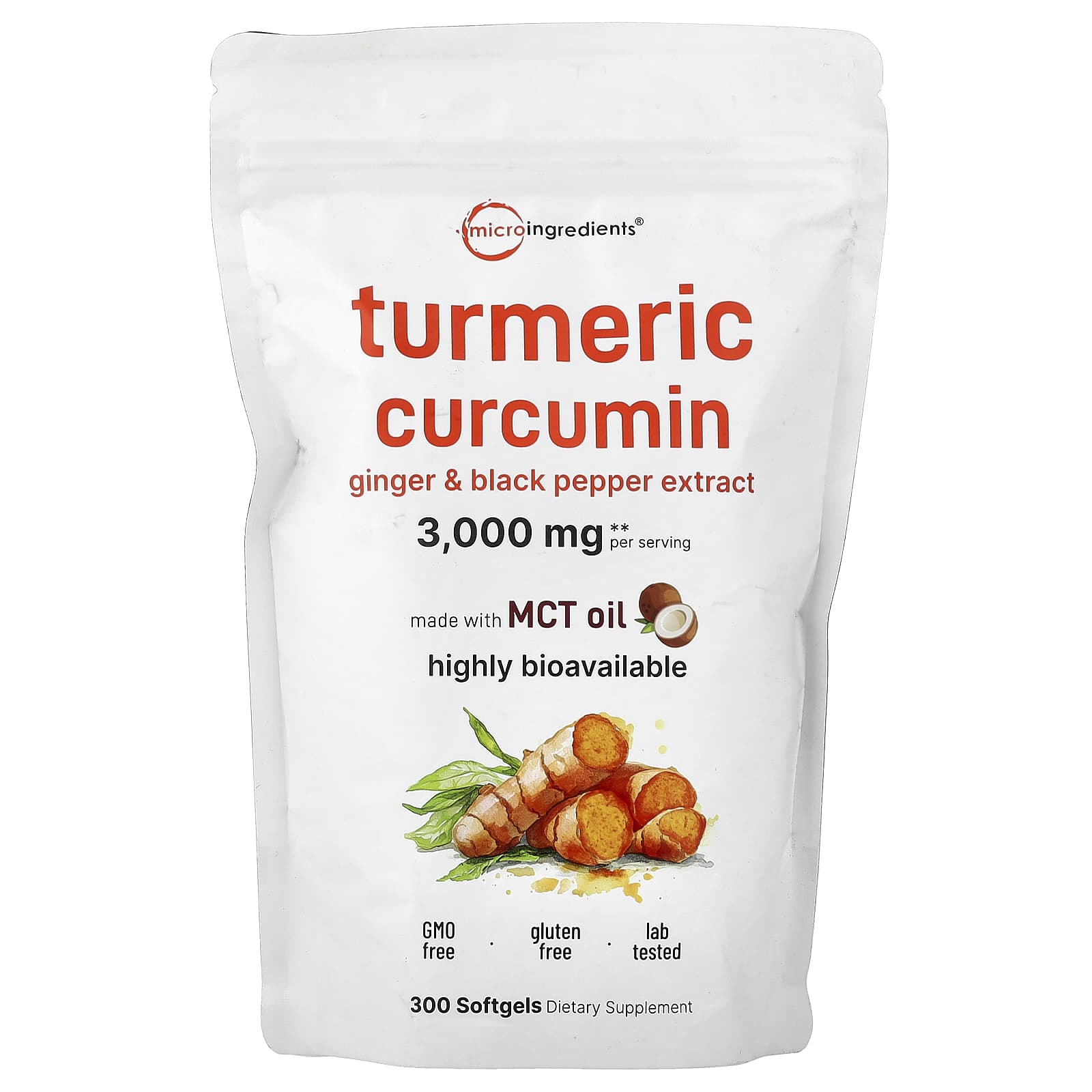 Micro Ingredients, куркумин из куркумы, 300 капсул