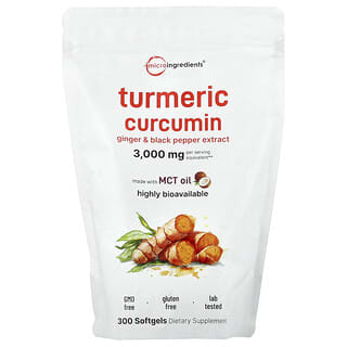 Micro Ingredients, Curcumine de curcuma, 300 capsules à enveloppe molle
