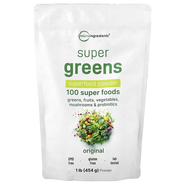 Micro Ingredients, Super Greens, Superfoodpoeder, Origineel, 1 lb (454 g)