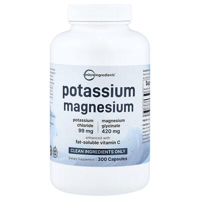 Micro Ingredients, Potassium and Magnesium, 300 Capsules
