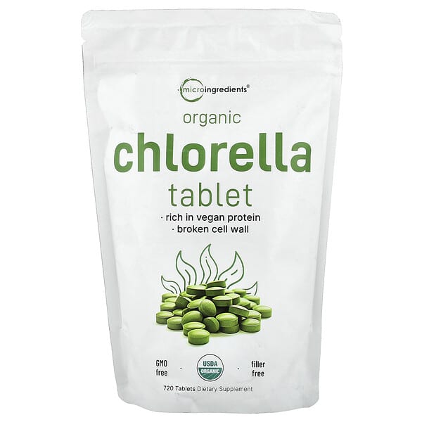 Organic Chlorella Tablet, 720 Tablets (0.5 g per Tablet)