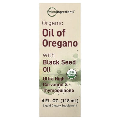 Micro Ingredients, Organic Oil of Oregano With Black Seed Oil,  4 fl oz (118 ml)