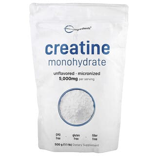 Micro Ingredients, Creatine Monohydrate, Unflavored, 1.1 lb (500 g)