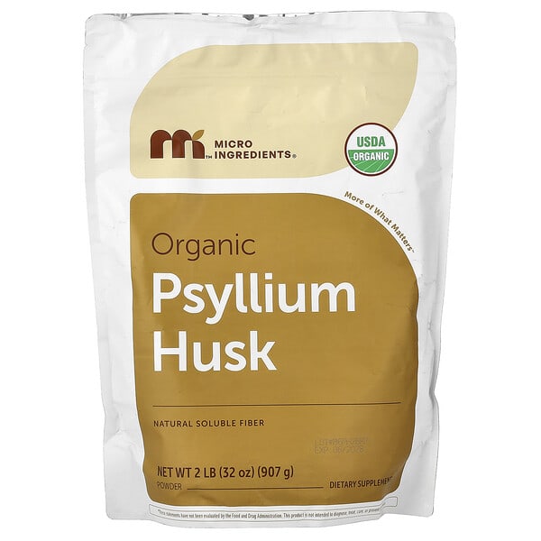 Micro Ingredients, Organic Psyllium Husk Powder, 2 lb (907 g) — product photo 1