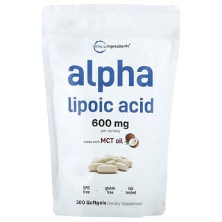 Micro Ingredients, Alpha Lipoic Acid, 300 Softgels (200 mg Per Softgel)