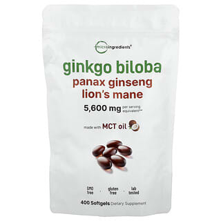 Micro Ingredients, Ginkgo Biloba, Panax Ginseng, Lion's Mane,  400 Softgels
