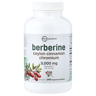 Micro Ingredients, Berberina, 240 cápsulas vegetales
