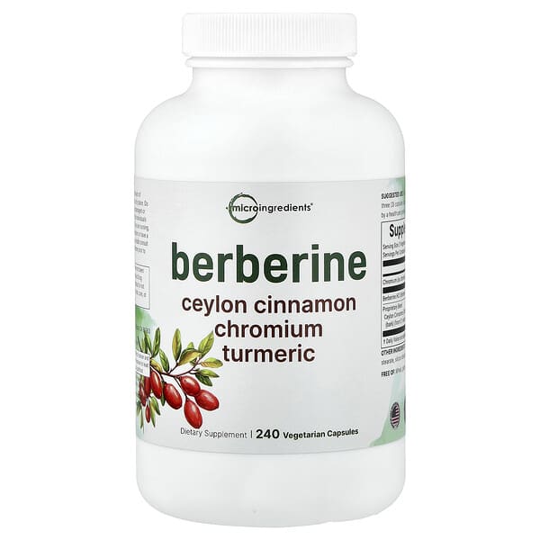 Micro Ingredients, Berberina, 240 Cápsulas Vegetarianas