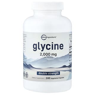 Micro Ingredients, Glicina, Doble concentración, 240 cápsulas vegetales (500 mg por cápsula)