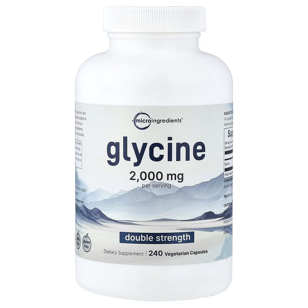 Glycine, 240 Vegetarian Capsules (500 mg per Capsule)