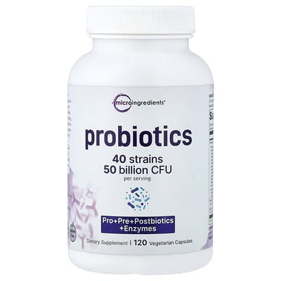 Micro Ingredients, Probiotics, 120 Vegetarian Capsules