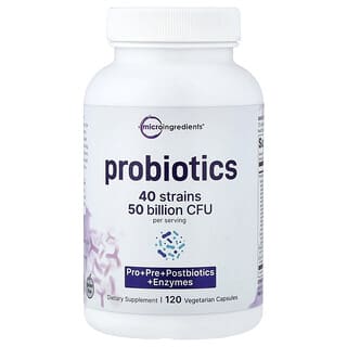 Micro Ingredients, Probióticos, 120 cápsulas vegetales