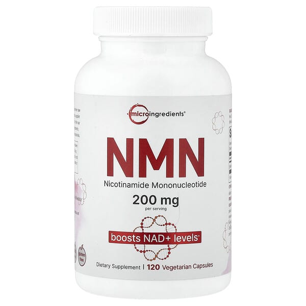 Micro Ingredients, NMN, 베지 캡슐 120정(캡슐 1정당 100mg)