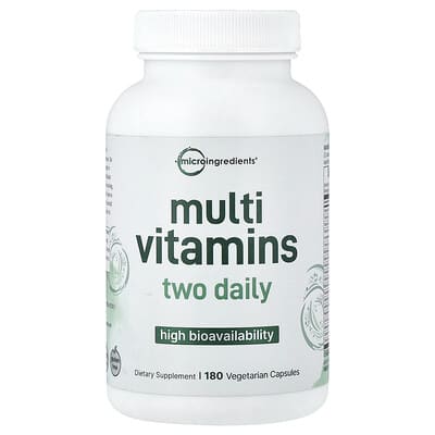Micro Ingredients, Multivitamin, High Bioavailability, 180 Vegetarian Capsules