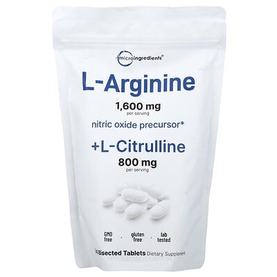 Micro Ingredients, L-Arginine + L-Citrulline, 240 Score Tablets