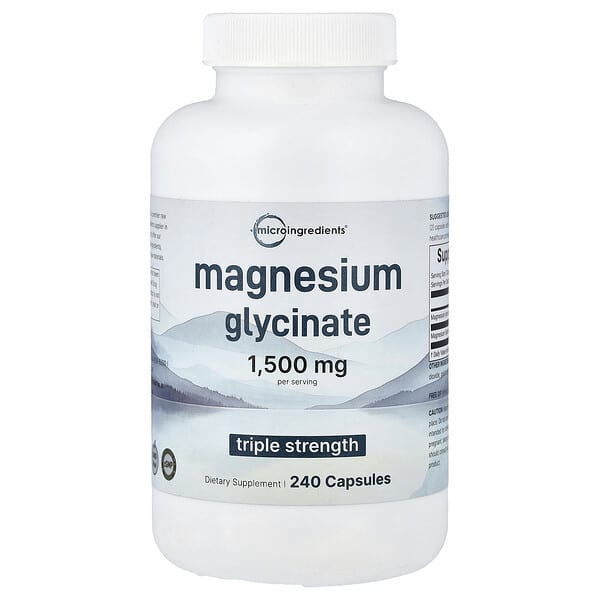 Micro Ingredients, Glicinato di magnesio, 240 capsule