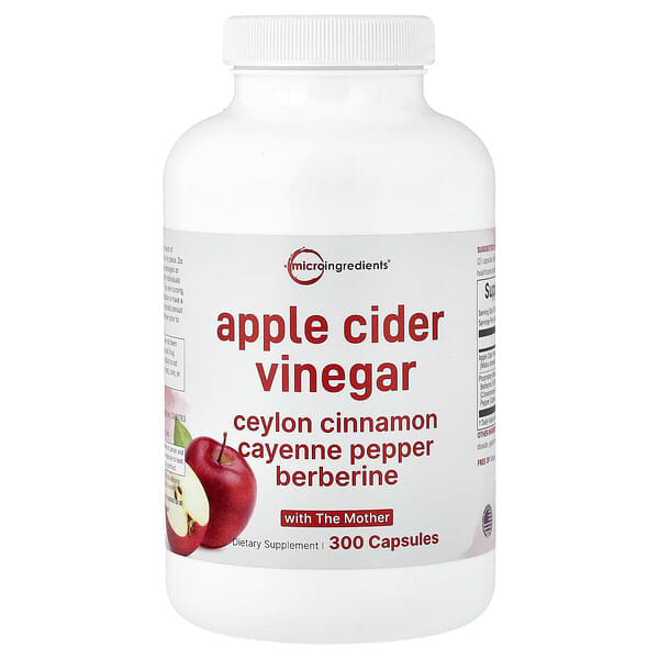 Micro Ingredients, 含醋母蘋果醋，300 粒膠囊