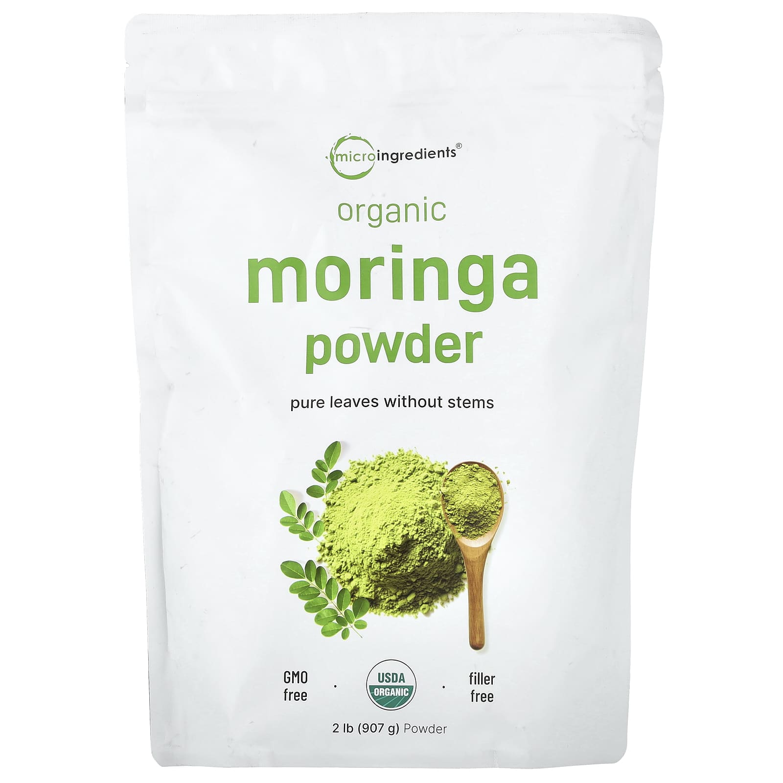 Organic Moringa Powder, 2 lb (907 g)