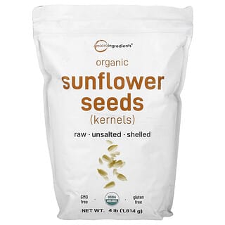 مايكرو انجريدينتس‏, بذور دوار الشمس العضوية ، غير مملحة ، 4 أرطال (1،814 جم)
