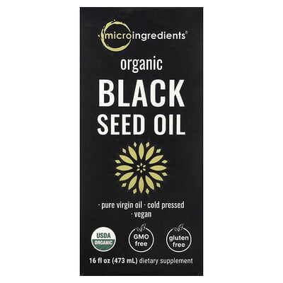 Micro Ingredients, Organic Black Seed Oil, 16 fl oz (473 ml)