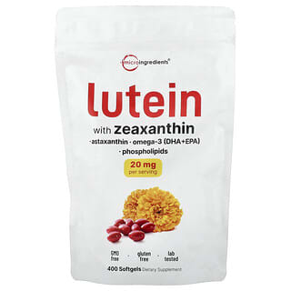 Micro Ingredients, Lutein With Zeaxanthin, 400 Softgels