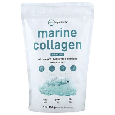 Micro Ingredients, Marine Collagen, Unflavoured, 1 lb (454 g)