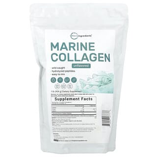 Micro Ingredients, Marine Collagen, Unflavored, 1 lb (454 g)