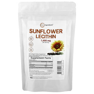 Micro Ingredients, Sunflower Lecithin, 300 Softgels (800 mg per Softgel)