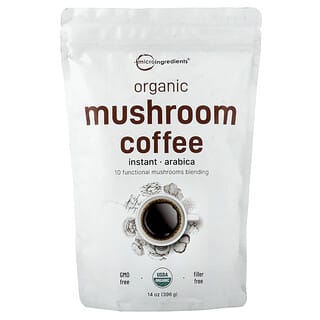 Micro Ingredients, Organiczna kawa z grzybami, arabika, rozpuszczalna, 396 g