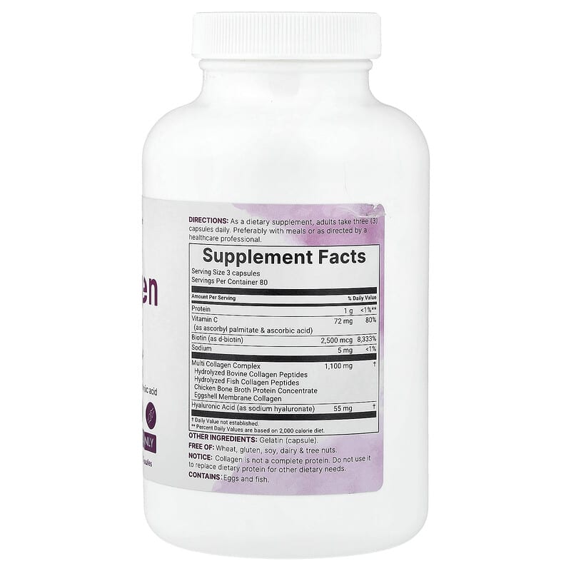 biotina con colageno vitamina c y glutathione Complejo de péptidos de múltiples tipos de colágeno biotina, ácido hialurónico, 240 cápsulas lustrous hair Glutathione Wellness Shot — Numbuzin pigmentation treatment cleanser Sizes:370ml (Full Size)