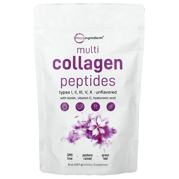 Micro Ingredients, Multi Collagen Peptides, Unflavored, 8 oz (227 g) — product photo 1