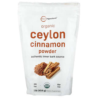 Micro Ingredients, Poudre de cannelle de Ceylan biologique, 454 g