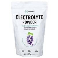 Micro Ingredients, polvo de electrolitos, limón y frambuesa, 907 g