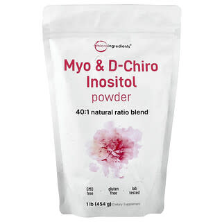 Micro Ingredients, Myo e D-Chiro Inositol em Pó, 454 g (1 lb)