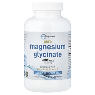 Micro Ingredients, Glicinato de magnesio puro, 240 cápsulas