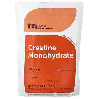 Micro Ingredients, 크레아틴 일수화물 분말, 무맛, 1kg(2.2lb)