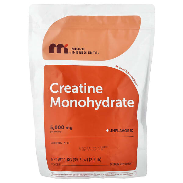Micro Ingredients, Creatine Monohydrate Powder, Unflavored, 2.2 lb (1 kg) — product photo 1