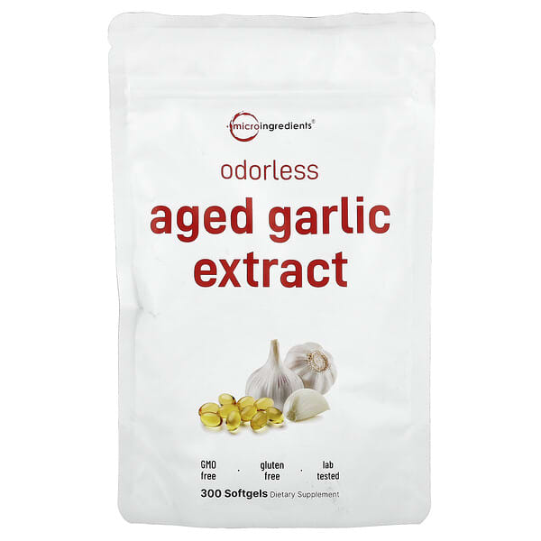 Odorless Aged Garlic Extract, 300 Softgels (250 mg per Softgel)