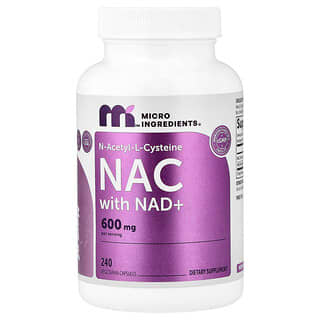 Micro Ingredients, NAC med NAD+, 240 kapsler