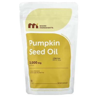 Micro Ingredients, Pumpkin Seed Oil, 150 Softgels (1000 mg per softgel)