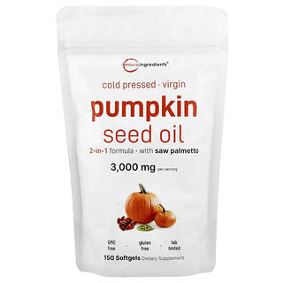 Micro Ingredients, Pumpkin Seed Oil, Cold Pressed, 3,000 mg, 150 Softgels (1,000 mg per Softgel)