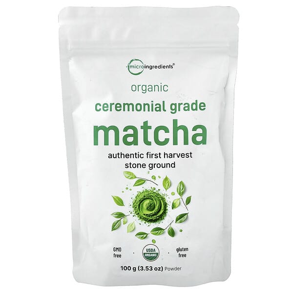 Micro Ingredients, 유기농 세레모니얼 등급 말차 분말, 100g(3.53oz)