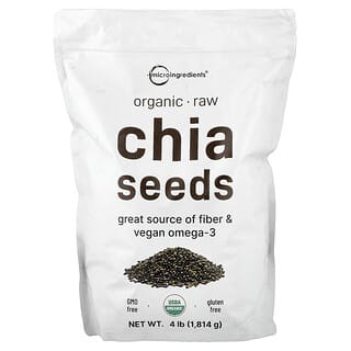 Micro Ingredients, Organic Chia Seeds, Raw, 4 lb (1,814 g)