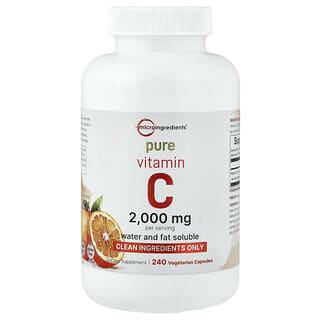 Micro Ingredients, Vitamina C Pura, 240 Cápsulas Vegetarianas (666,66 mg por Cápsula)