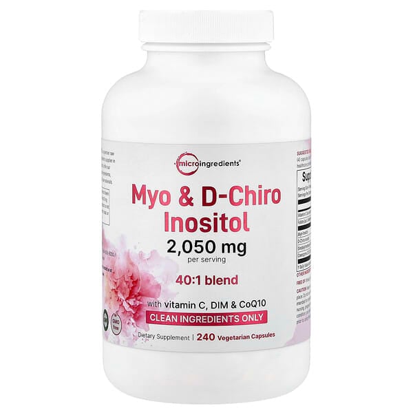 Myo D-Chiro Inositol, 240 Vegetarian Capsules