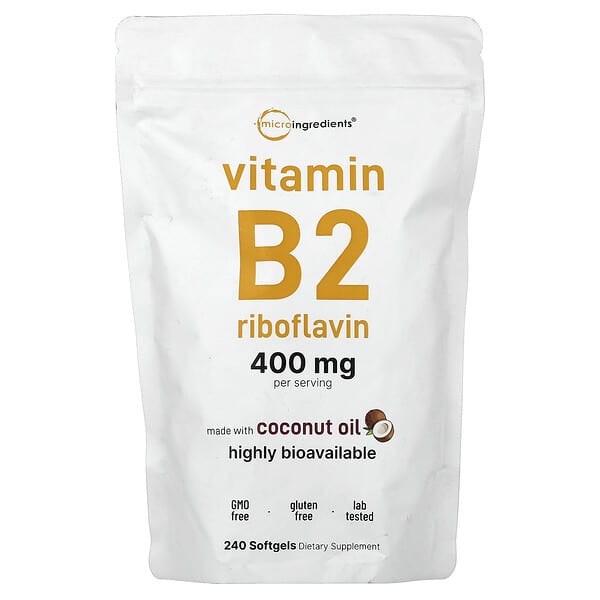 Micro Ingredients, 維生素 B2 核黃素，240 粒軟膠囊（每粒軟膠囊含 200 毫克）