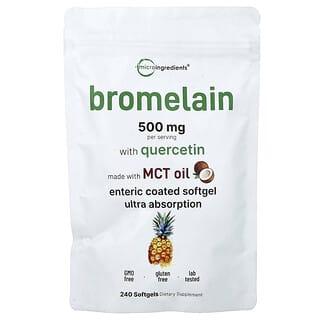 Micro Ingredients, Bromelain med quercetin, 240 bløde kapsler